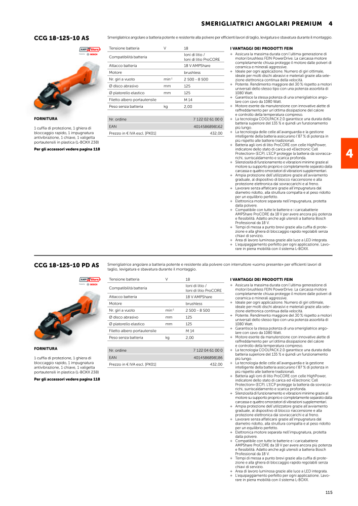 FEIN Catalogo Utensili elettrici Č. 19896 - Strana 117