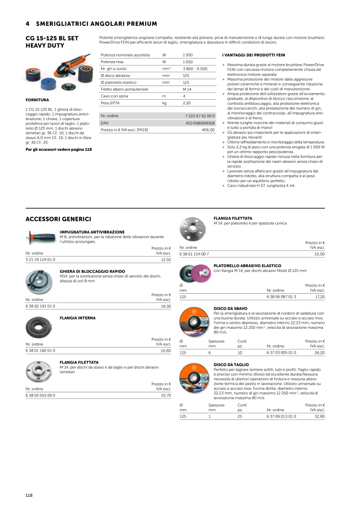 FEIN Catalogo Utensili elettrici NR.: 19896 - Strona 120