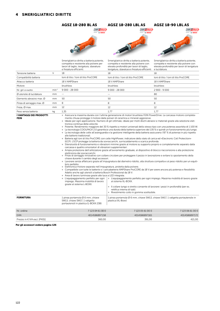 FEIN Catalogo Utensili elettrici NR.: 19896 - Strona 124