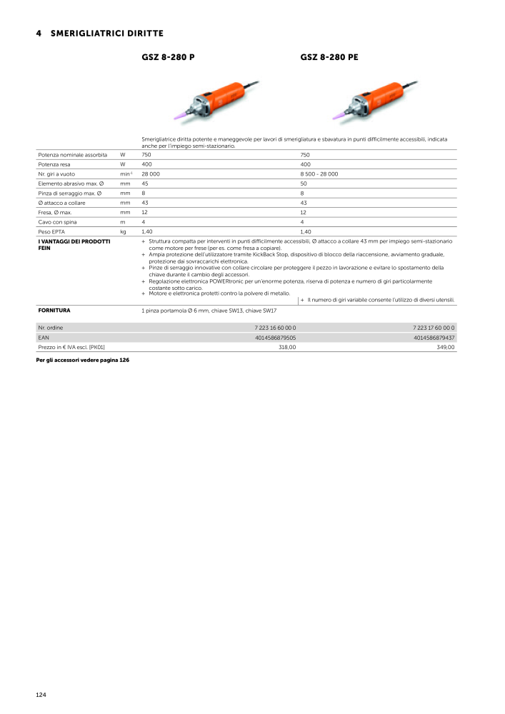 FEIN Catalogo Utensili elettrici NO.: 19896 - Page 126