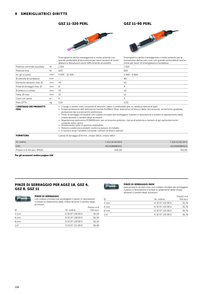 FEIN Catalogo Utensili elettrici NR.: 19896 - Pagina 128