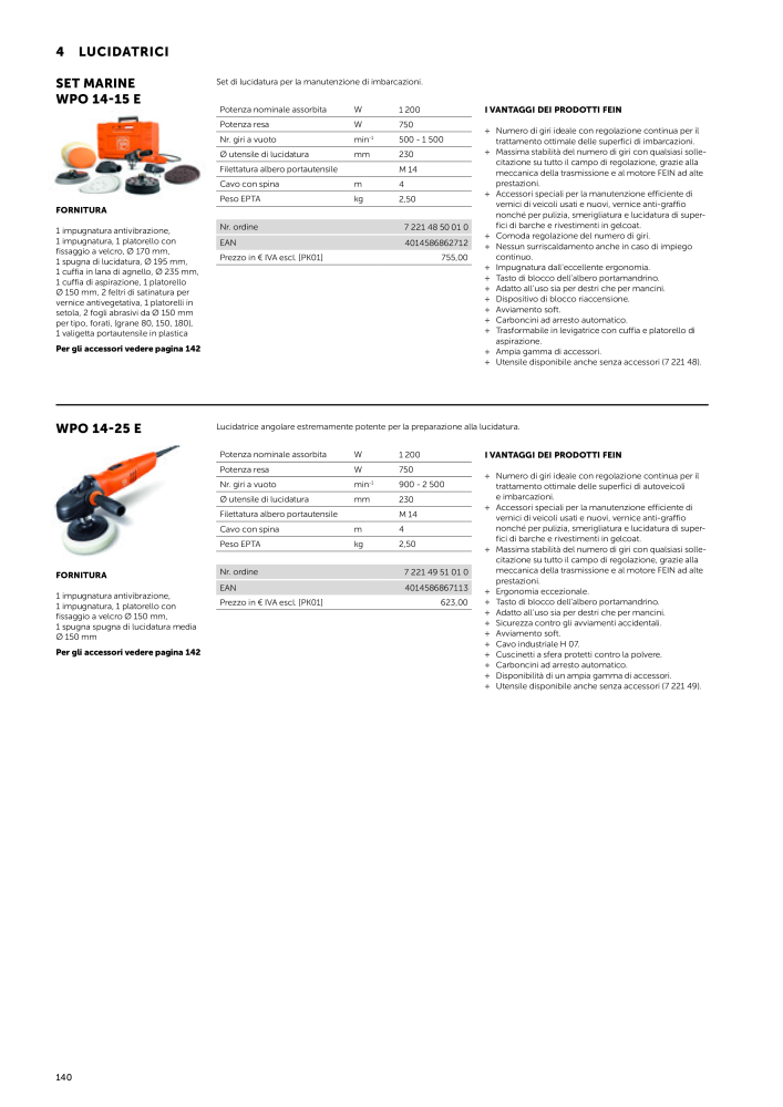 FEIN Catalogo Utensili elettrici NR.: 19896 - Pagina 142