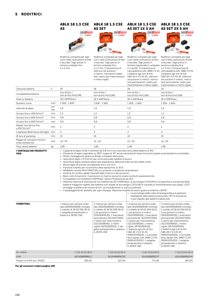 FEIN Catalogo Utensili elettrici NR.: 19896 - Strona 152