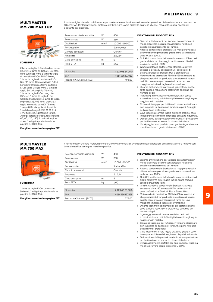 FEIN Catalogo Utensili elettrici n.: 19896 - Pagina 217