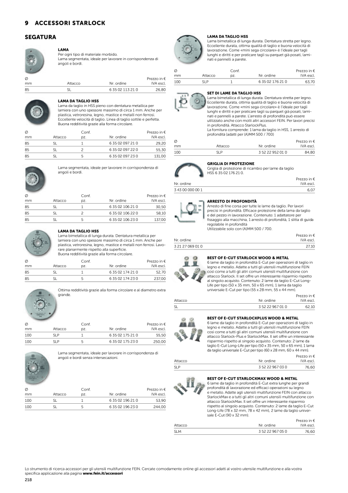 FEIN Catalogo Utensili elettrici NEJ.: 19896 - Sida 220