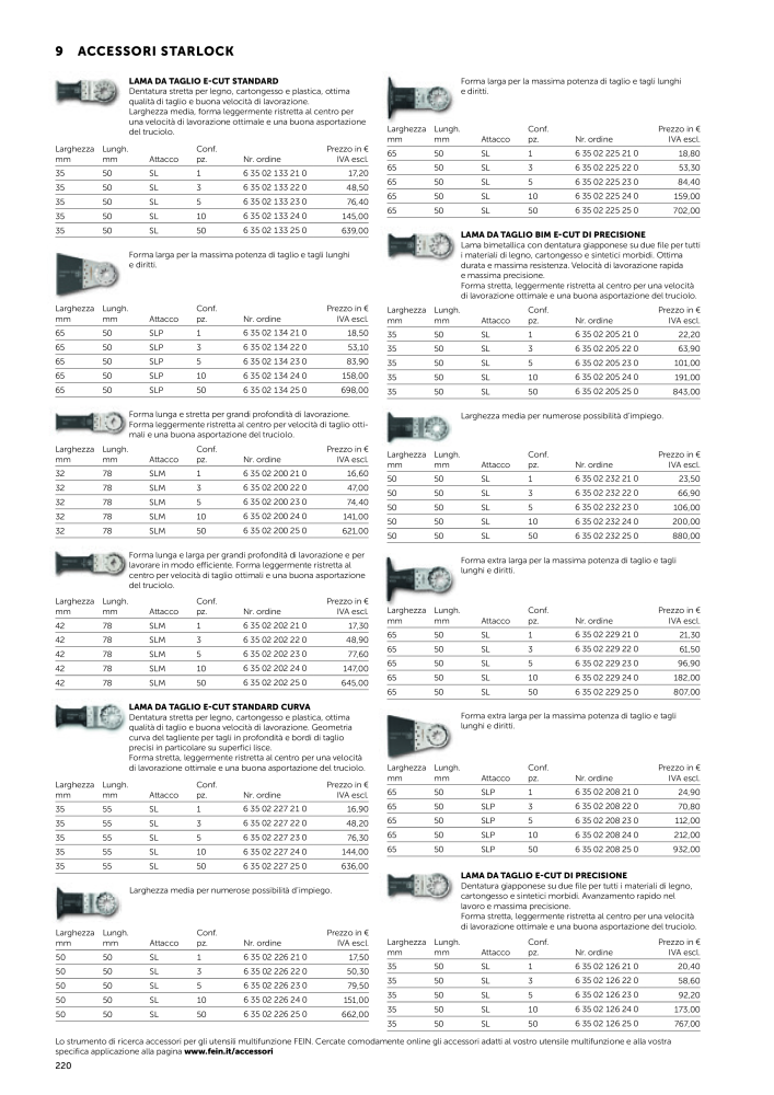 FEIN Catalogo Utensili elettrici Nº: 19896 - Página 222