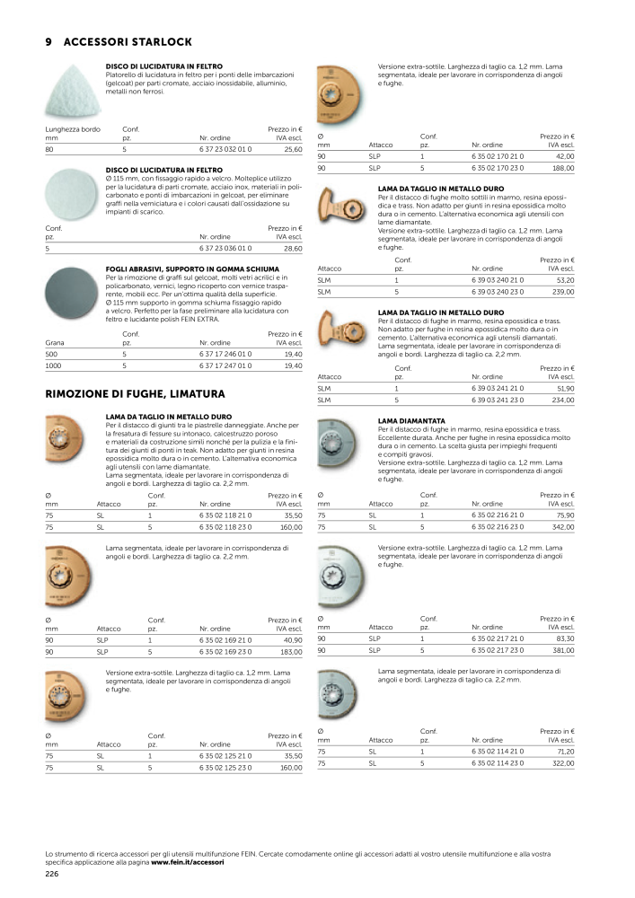 FEIN Catalogo Utensili elettrici Č. 19896 - Strana 228