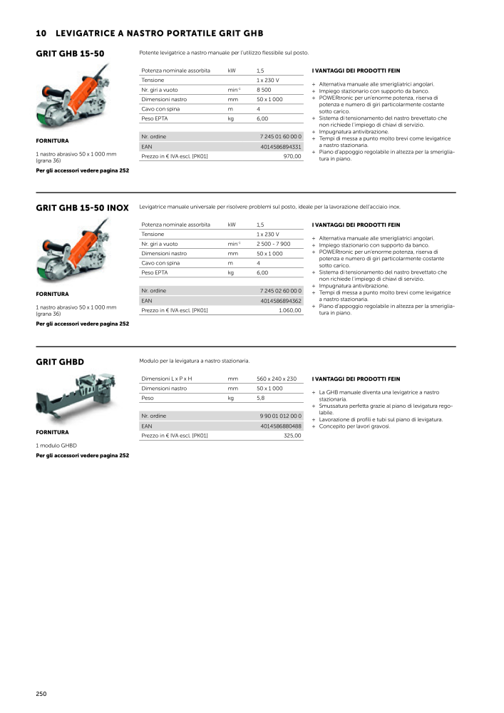 FEIN Catalogo Utensili elettrici NR.: 19896 - Pagina 252