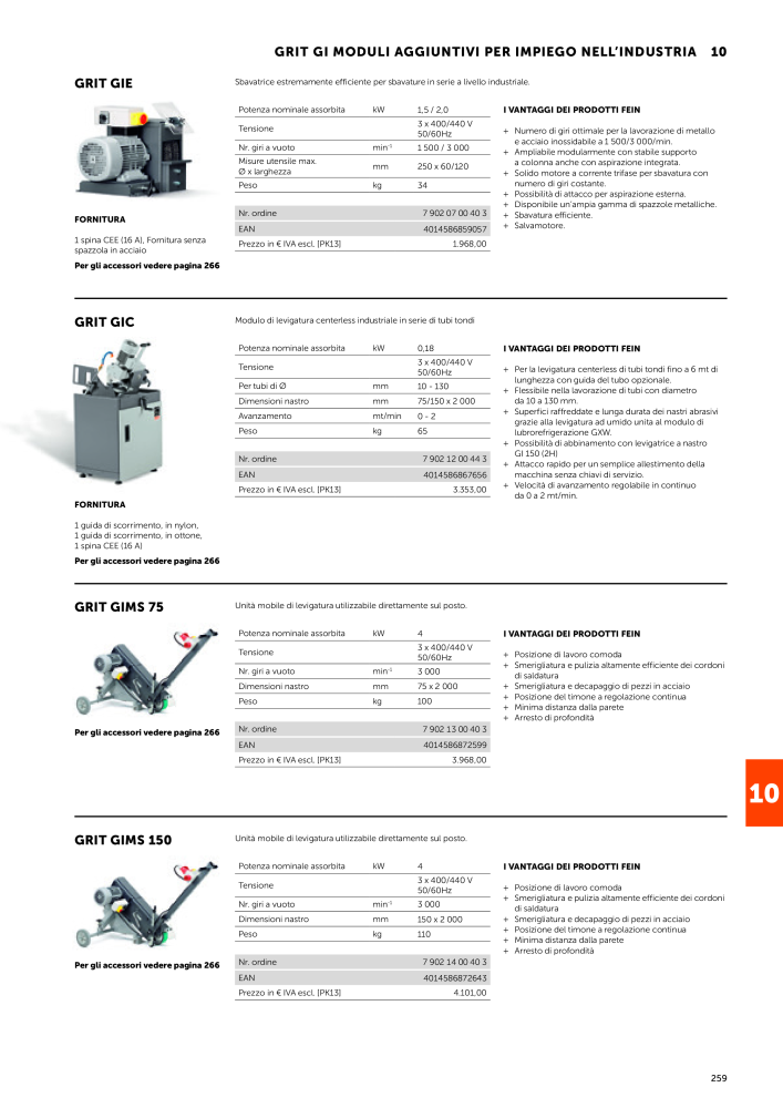 FEIN Catalogo Utensili elettrici NR.: 19896 - Strona 261