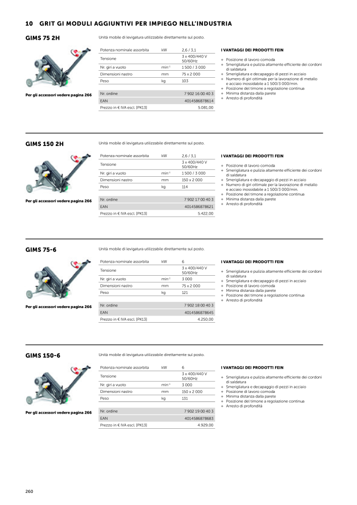 FEIN Catalogo Utensili elettrici NR.: 19896 - Pagina 262