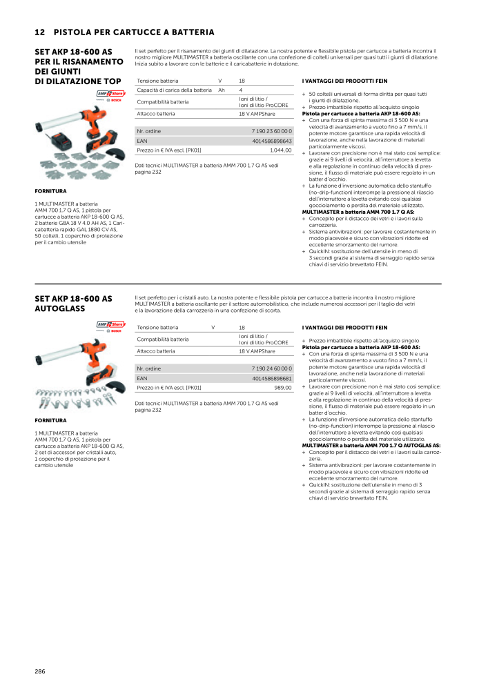 FEIN Catalogo Utensili elettrici Č. 19896 - Strana 288