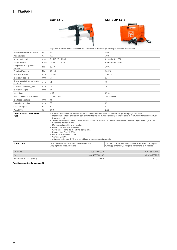 FEIN Catalogo Utensili elettrici NO.: 19896 - Page 72