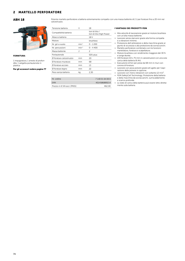 FEIN Catalogo Utensili elettrici NR.: 19896 - Seite 76