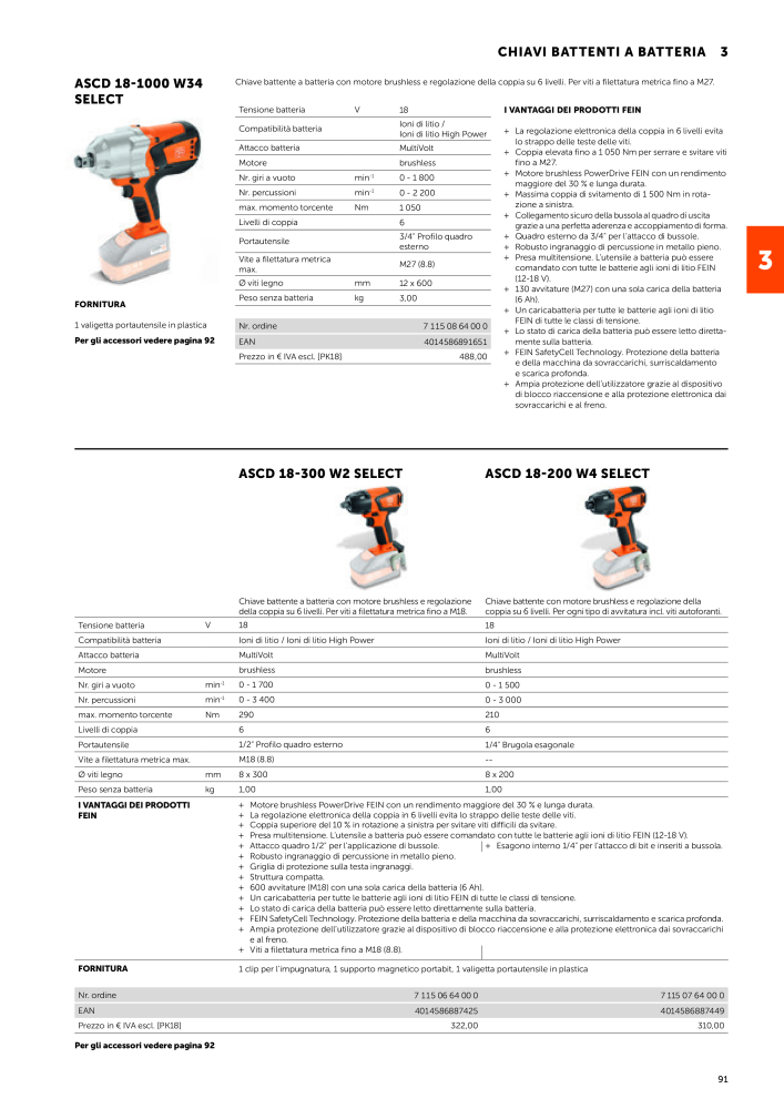 FEIN Catalogo Utensili elettrici NR.: 19896 - Strona 93