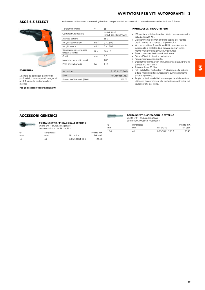 FEIN Catalogo Utensili elettrici NR.: 19896 - Pagina 99