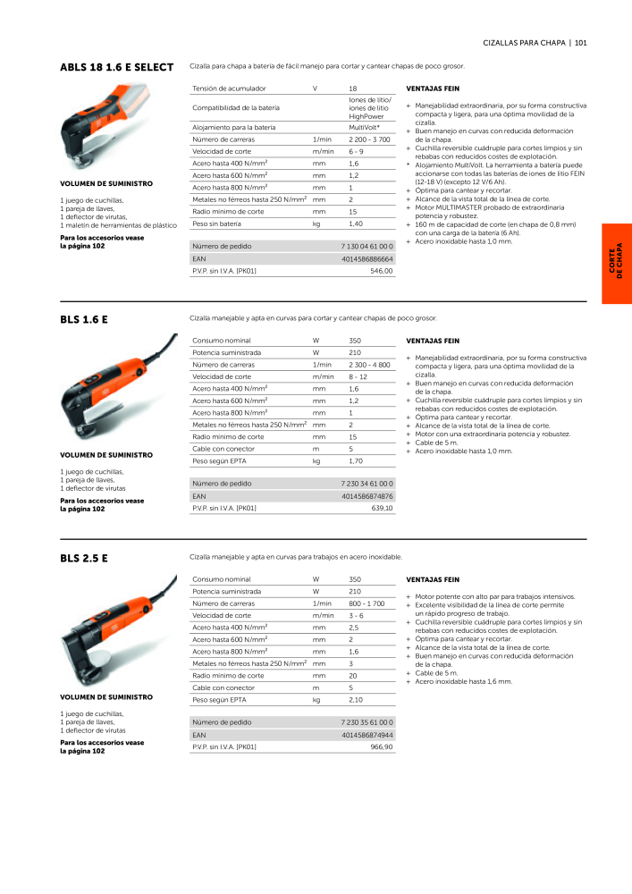 FEIN Catálogo Ferramentas elétricas NR.: 19902 - Pagina 103