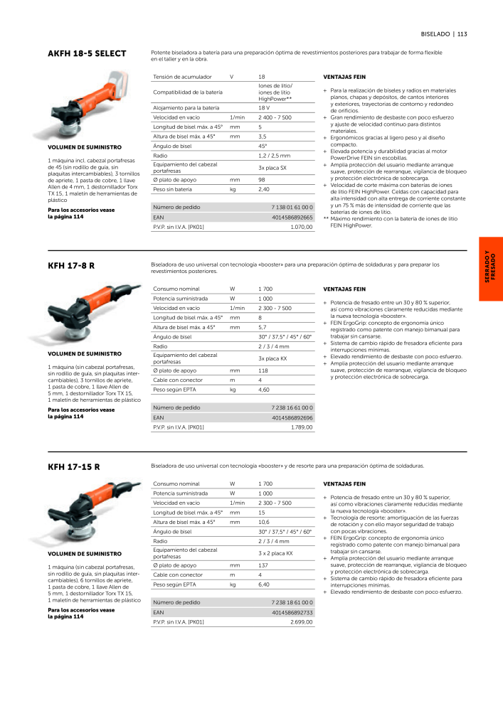 FEIN Catálogo Ferramentas elétricas Nº: 19902 - Página 115