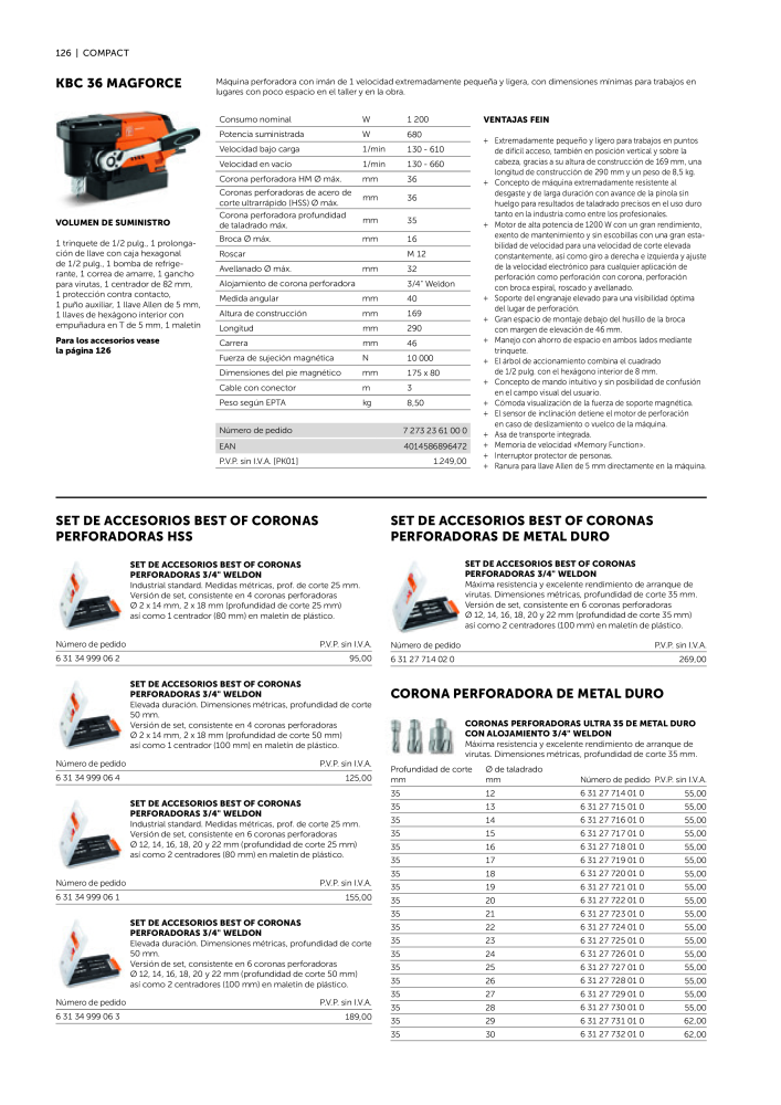 FEIN Catálogo Ferramentas elétricas Nº: 19902 - Página 128