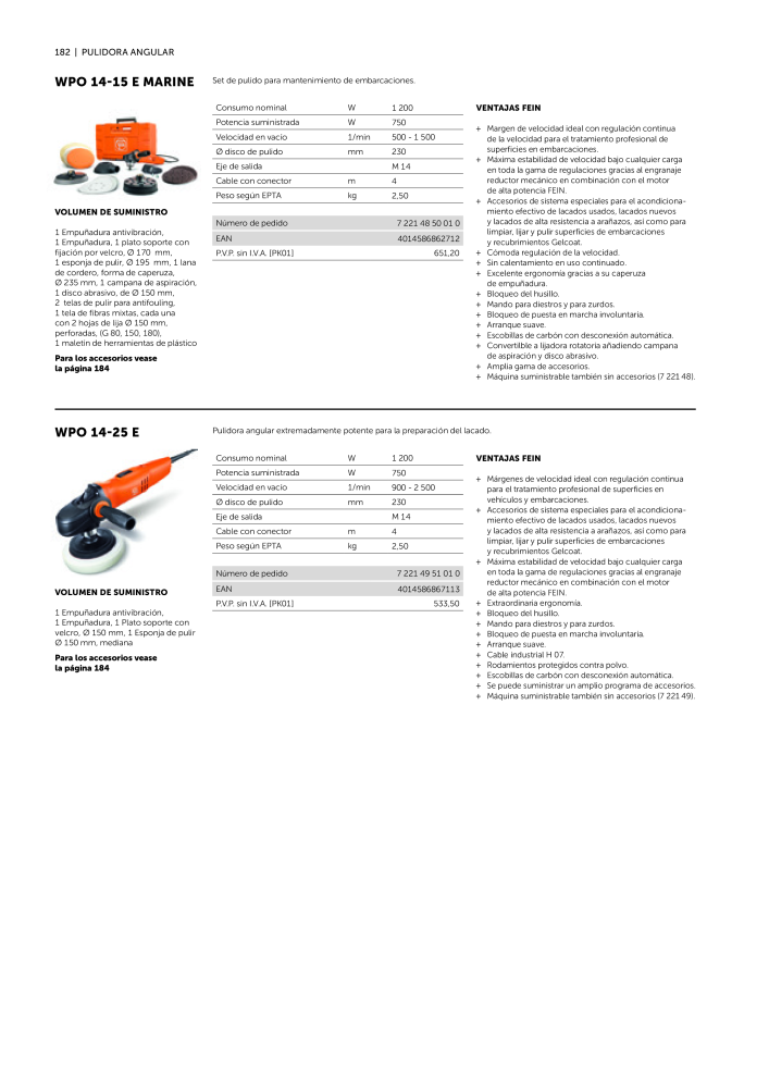 FEIN Catálogo Ferramentas elétricas NO.: 19902 - Page 184