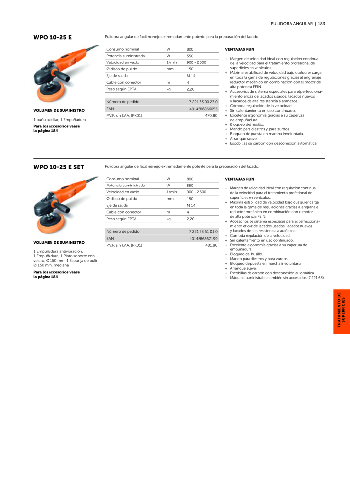 FEIN Catálogo Ferramentas elétricas Nº: 19902 - Página 185