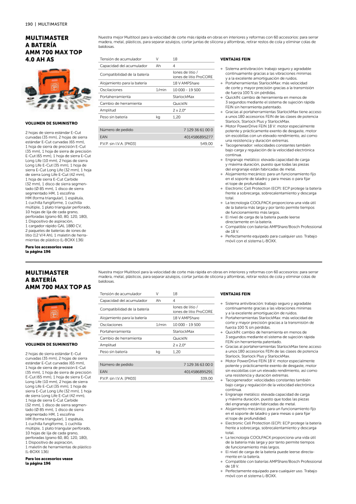 FEIN Catálogo Ferramentas elétricas Nº: 19902 - Página 192