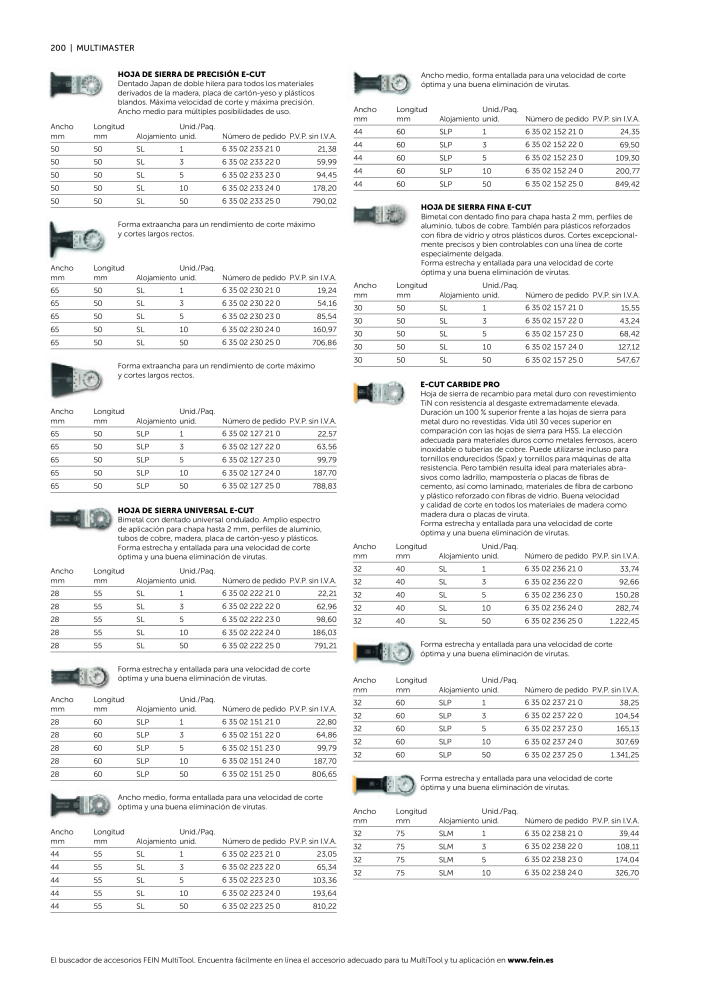 FEIN Catálogo Ferramentas elétricas Nº: 19902 - Página 202