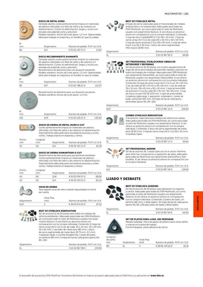 FEIN Catálogo Ferramentas elétricas Nº: 19902 - Página 203