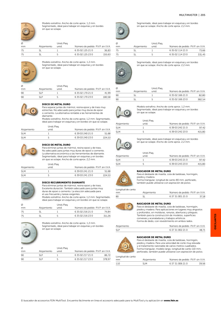 FEIN Catálogo Ferramentas elétricas Nº: 19902 - Página 207