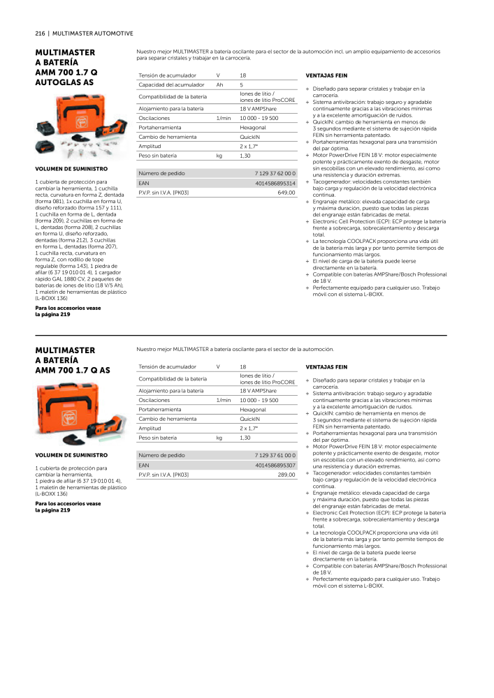 FEIN Catálogo Ferramentas elétricas Nº: 19902 - Página 218