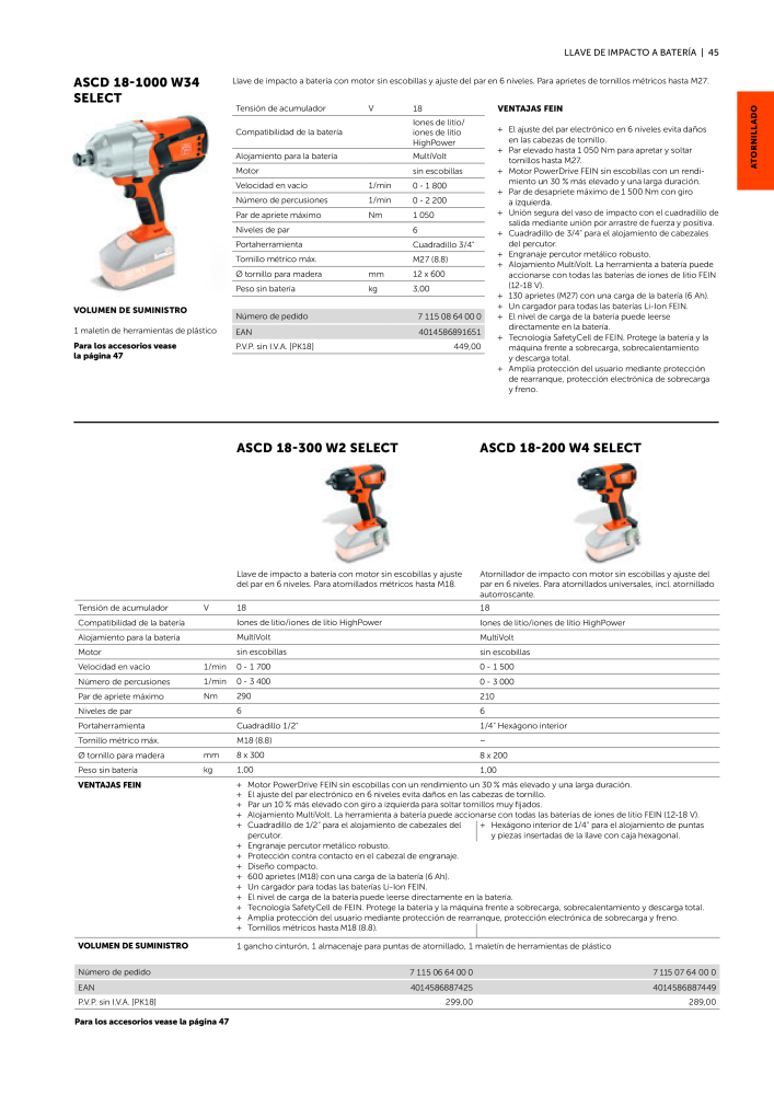 FEIN Catálogo Ferramentas elétricas Nº: 19902 - Página 47