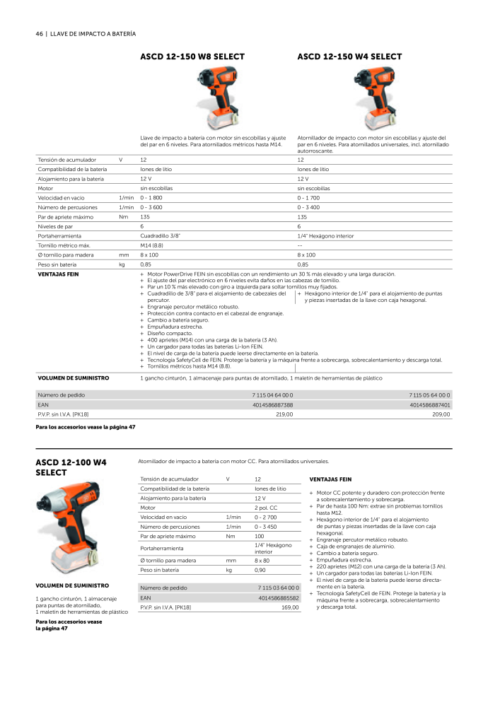 FEIN Catálogo Ferramentas elétricas Nº: 19902 - Página 48