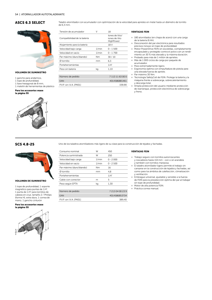 FEIN Catálogo Ferramentas elétricas NR.: 19902 - Pagina 56
