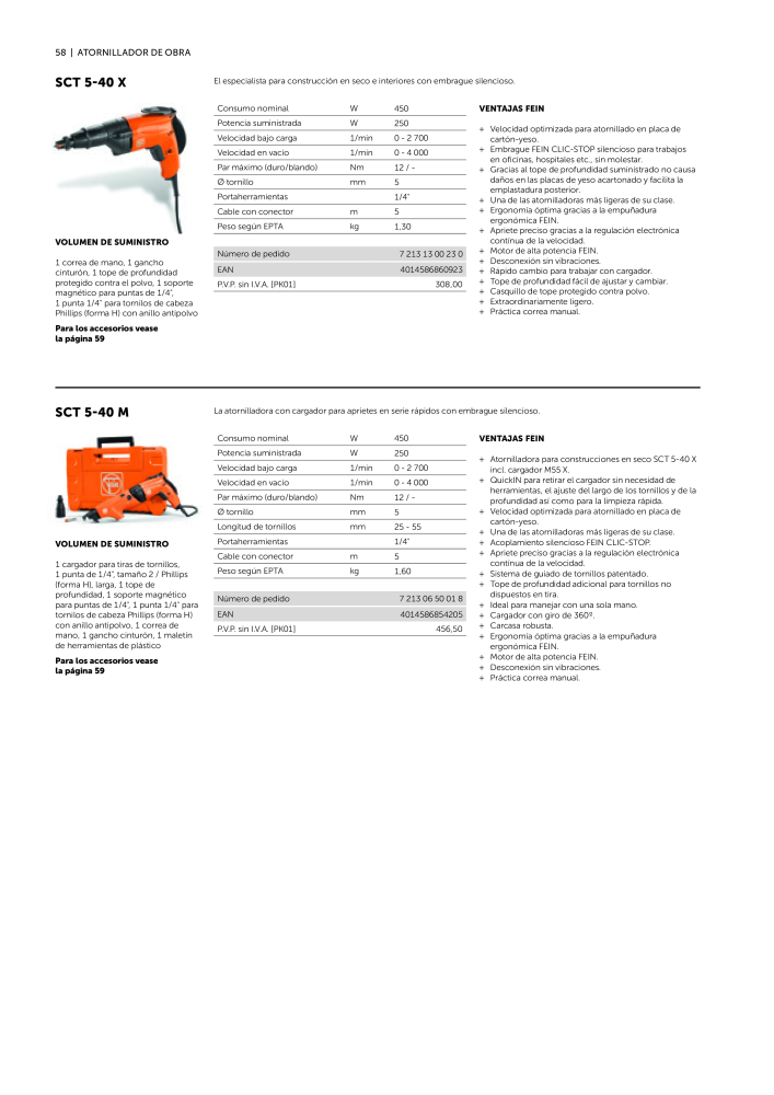 FEIN Catálogo Ferramentas elétricas NR.: 19902 - Pagina 60