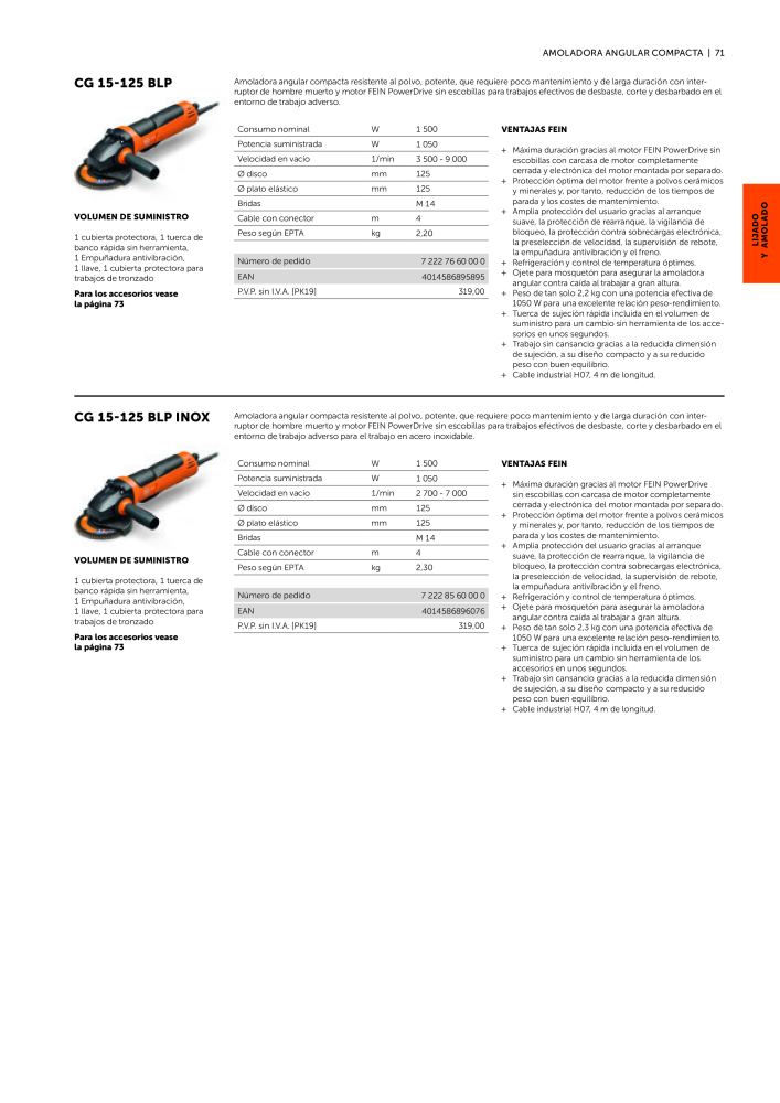 FEIN Catálogo Ferramentas elétricas n.: 19902 - Pagina 73