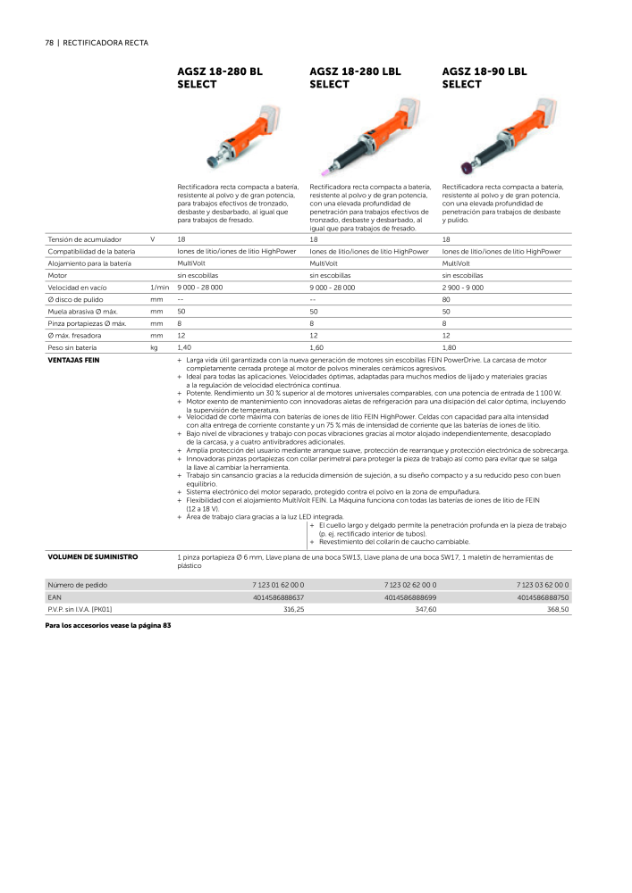 FEIN Catálogo Ferramentas elétricas Nº: 19902 - Página 80