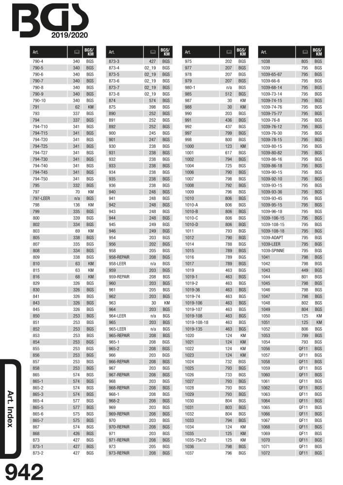 BGS technic catalogo principal Nb. : 19906 - Page 963