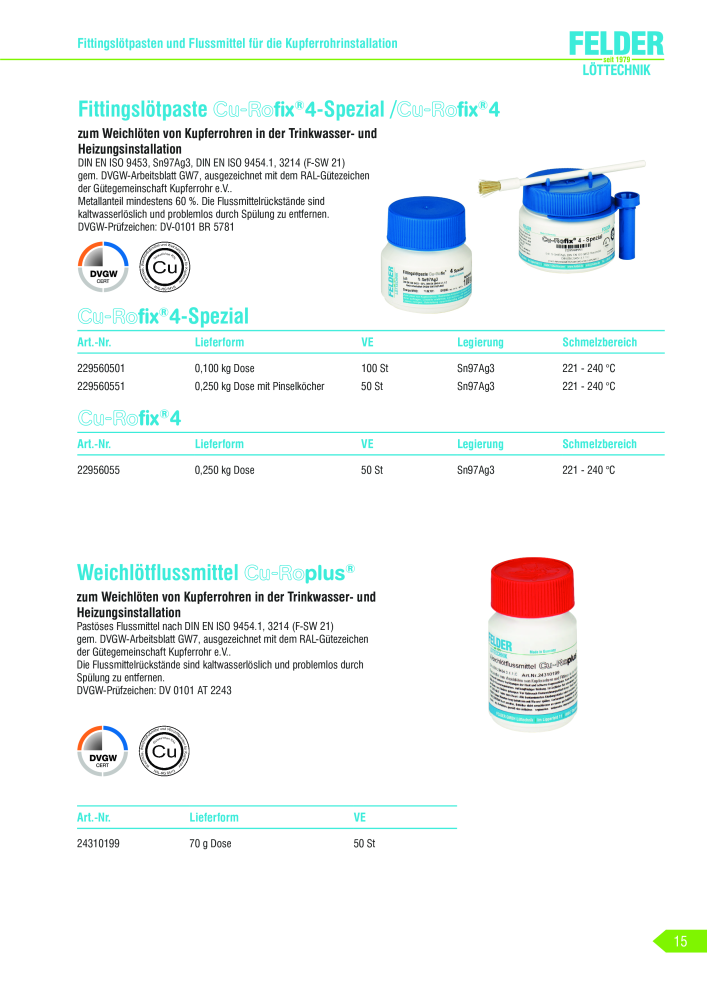 Felder Gmbh Hauptkatalog NR.: 19908 - Seite 15