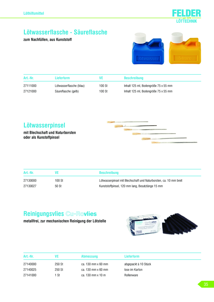 Felder Gmbh Hauptkatalog NR.: 19908 - Seite 35