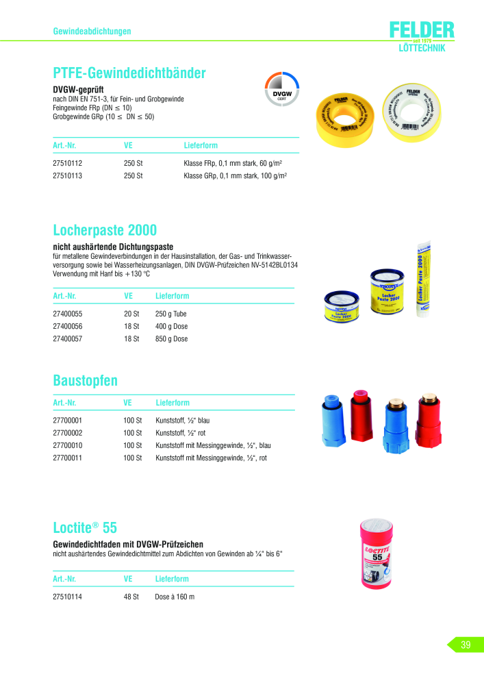 Felder Gmbh Hauptkatalog NR.: 19908 - Seite 39