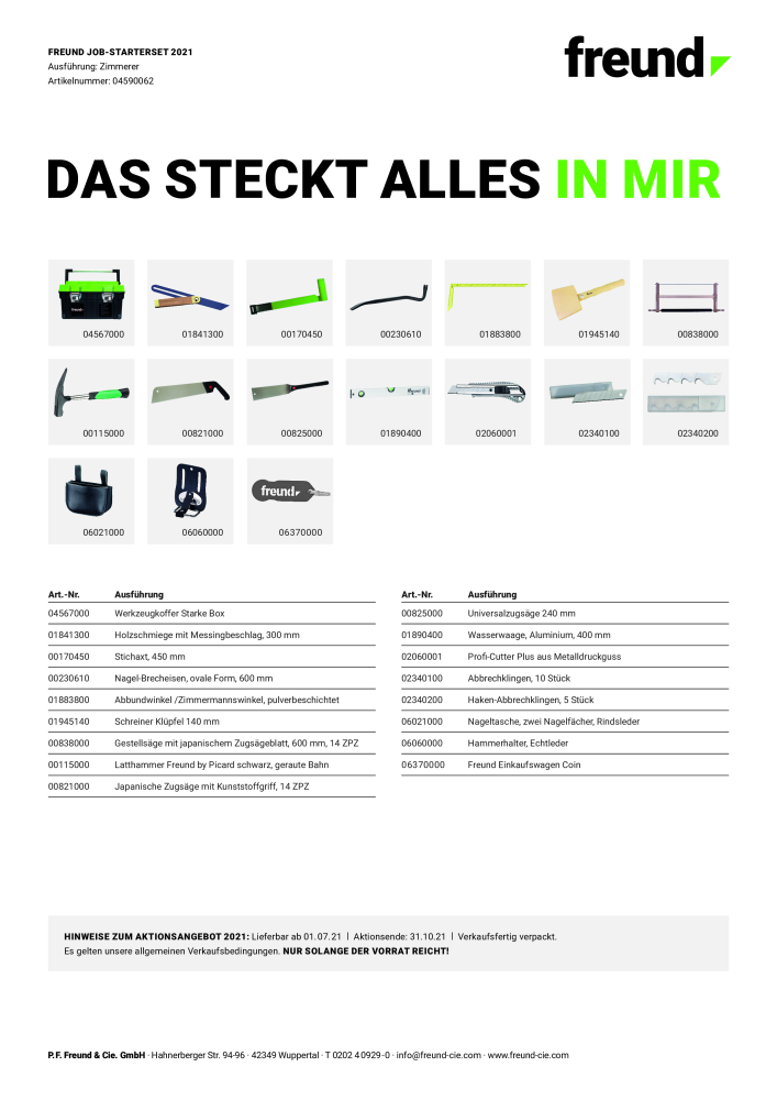 FREUND Prospekt Zimmerer-Starterset NR.: 19947 - Seite 2