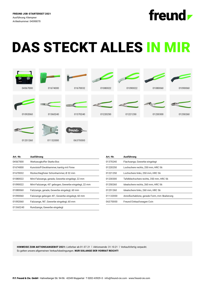 FREUND Prospekt Klempner-Starterset NR.: 19948 - Seite 2