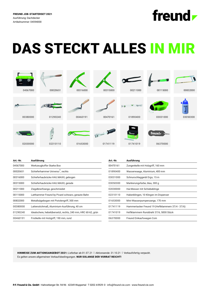 FREUND Prospekt Dachdecker-Starterset NR.: 19949 - Seite 2