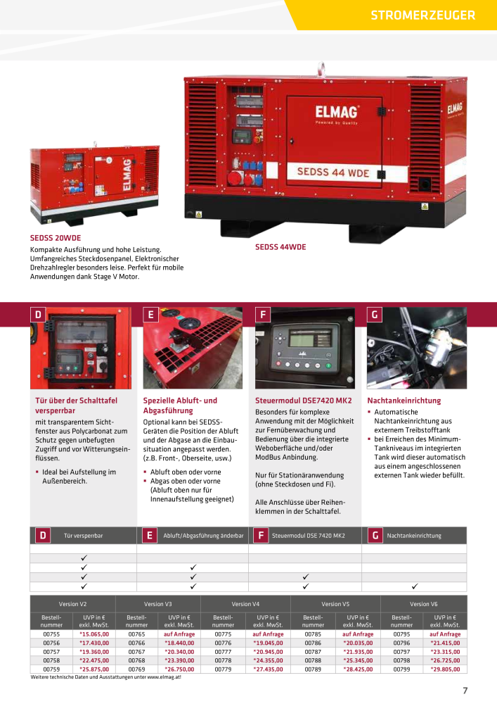 ELMAG Stromerzeuger Prospekt NR.: 19956 - Seite 7
