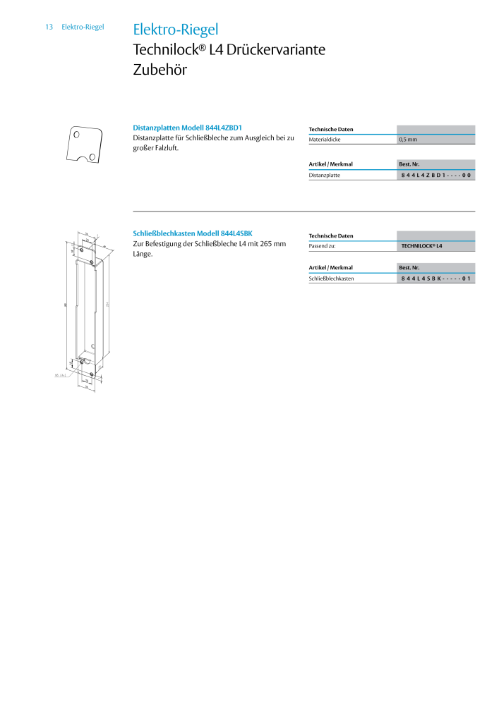 ASSA ABLOY Elektro Riegel NR.: 19958 - Seite 13