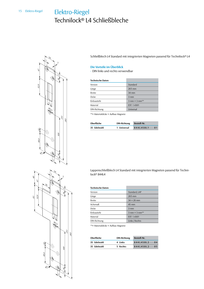 ASSA ABLOY Elektro Riegel NR.: 19958 - Seite 15