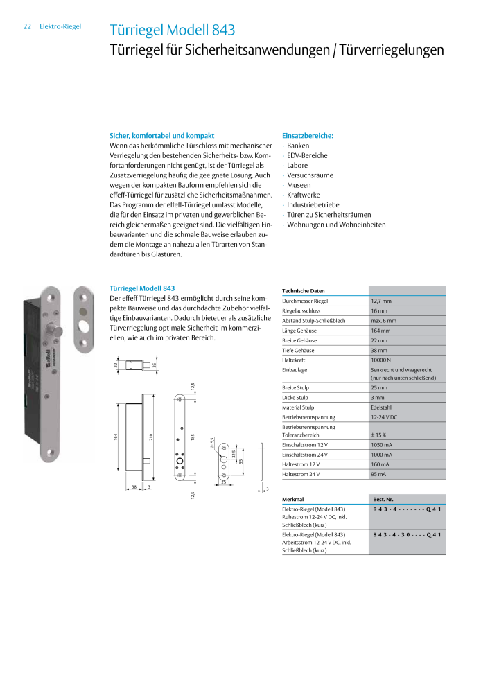 ASSA ABLOY Elektro Riegel NR.: 19958 - Seite 22