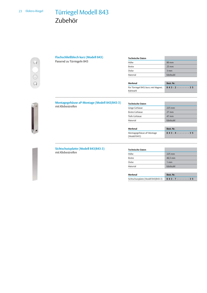 ASSA ABLOY Elektro Riegel NR.: 19958 - Seite 23