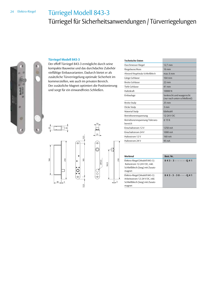 ASSA ABLOY Elektro Riegel NR.: 19958 - Seite 24