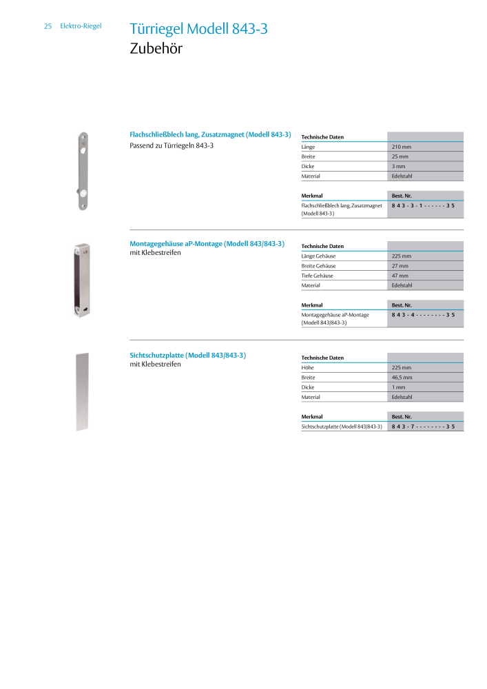 ASSA ABLOY Elektro Riegel NR.: 19958 - Seite 25