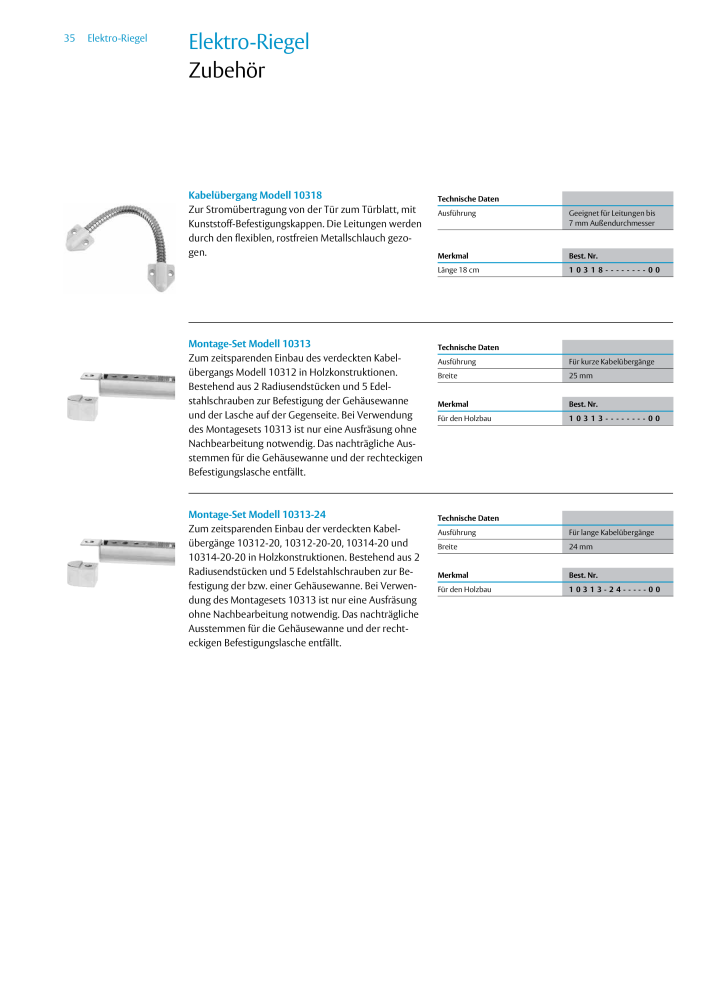 ASSA ABLOY Elektro Riegel NR.: 19958 - Seite 35
